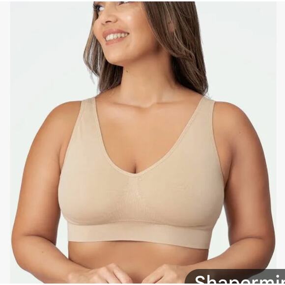 Brand New True Kind Women's Size 4XL Beige Everyday Throw On Bralette - Picture 1 of 7